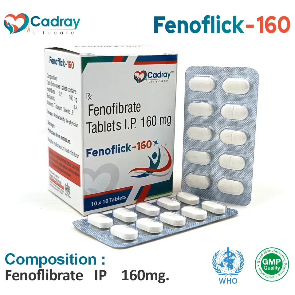 Fenofibrate 160mg | Lipid-Lowering Segment | Best Price for PCD Pharma Franchise